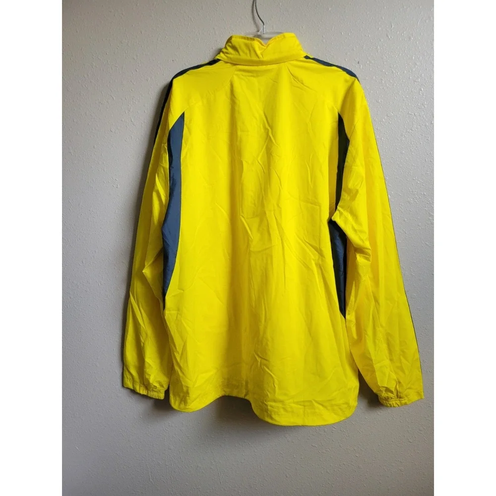 Vintage Adidas Drive 2‎ Zip Jacket Men's Yellow Blue Stripes Windbreaker Sz XL